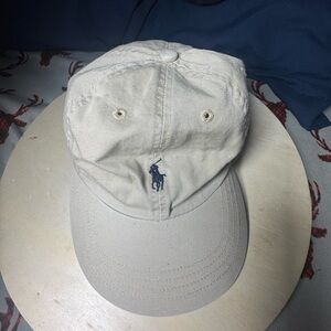 Polo by Ralph Lauren Beige Baseball Cap with Navy Logo